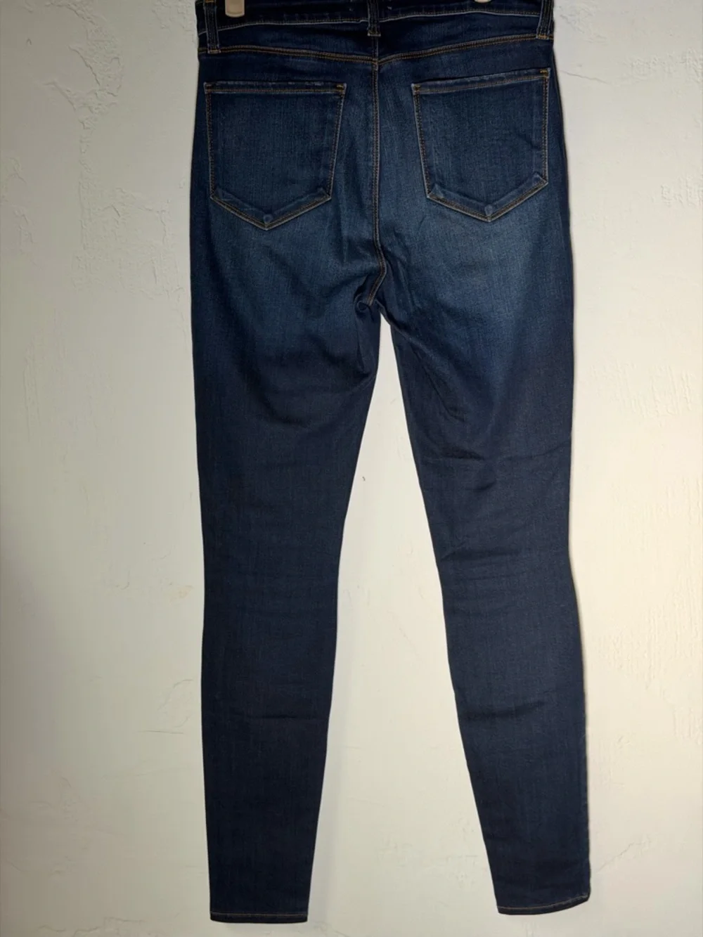 L'AGENCE dark distressed High-Rise Skinny Margot Jeans